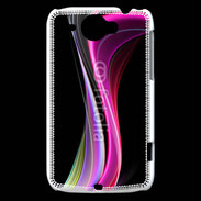 Coque HTC Wildfire G8 Abstract multicolor sur fond noir
