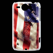 Coque HTC Wildfire G8 Drapeau USA avec arme