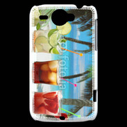 Coque HTC Wildfire G8 Cocktail sur la plage