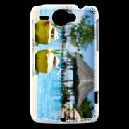 Coque HTC Wildfire G8 Pina colada au bord de la piscine