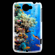 Coque HTC Wildfire G8 Poisson et corail
