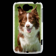 Coque HTC Wildfire G8 Chien Colley marron et blanc