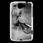 Coque HTC Wildfire G8 Elephant d'Afrique en noir et blanc