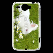 Coque HTC Wildfire G8 Lapin blanc dans l'herbe