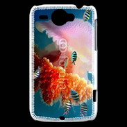 Coque HTC Wildfire G8 Méduse géante et poissons