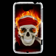 Coque HTC Wildfire G8 Tête de mort en flamme