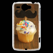 Coque HTC Wildfire G8 Cupcake moustache