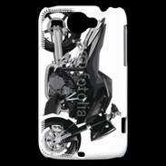 Coque HTC Wildfire G8 Tuning moto noire