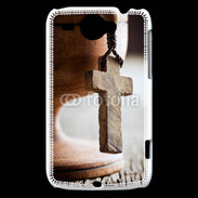 Coque HTC Wildfire G8 Croix en bois 5