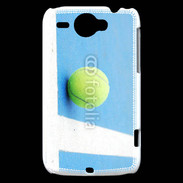 Coque HTC Wildfire G8 Cours de tennis béton bleu