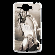 Coque HTC Wildfire G8 Femme avec fond avion