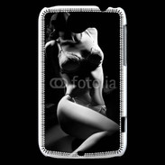 Coque HTC Wildfire G8 Charme noir et blanc