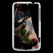 Coque HTC Wildfire G8 Lingerie et rose rouge