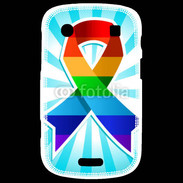 Coque Blackberry Bold 9900 Rainbow Pride Ribbon