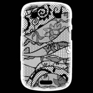 Coque Blackberry Bold 9900 Tissus glamour noir et blanc
