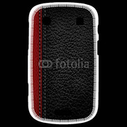Coque Blackberry Bold 9900 Effet cuir noir et rouge