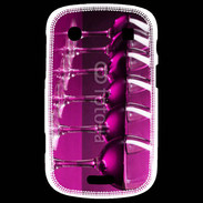 Coque Blackberry Bold 9900 Verre de vin sur fond rose