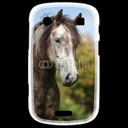 Coque Blackberry Bold 9900 Portrait cheval arabe gris 1