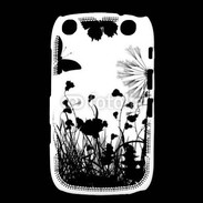 Coque Blackberry Curve 9320 Papillon en noir et blanc