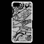 Coque Blackberry Z10 Tissus glamour noir et blanc
