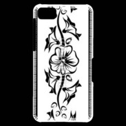 Coque Blackberry Z10 Tatouage de fleurs 5