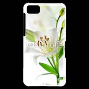 Coque Blackberry Z10 Fleurs de Lys blanc