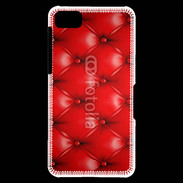 Coque Blackberry Z10 Capitonnage cuir rouge