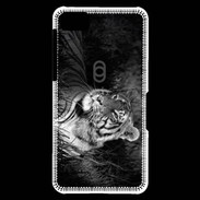 Coque Blackberry Z10 Tigre du Bengale en noir et blanc