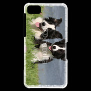 Coque Blackberry Z10 Chien Border Collie noir et blanc