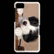 Coque Blackberry Z10 Chiot blanc et noir 2