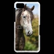Coque Blackberry Z10 Portrait cheval arabe gris 1