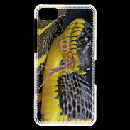 Coque Blackberry Z10 Serpent noir et jaune