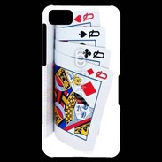 Coque Blackberry Z10 Carré de dames au poker