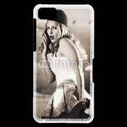 Coque Blackberry Z10 Femme avec fond avion