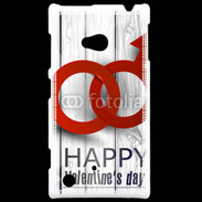 Coque Nokia Lumia 720 Saint valentin sur fond bois