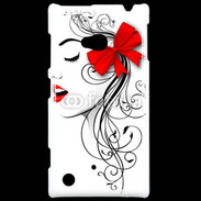 Coque Nokia Lumia 720 Visage glamour noir et rouge