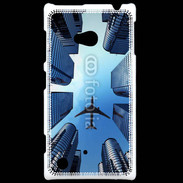 Coque Nokia Lumia 720 Avion de ligne au dessus des immeubles