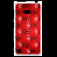 Coque Nokia Lumia 720 Capitonnage cuir rouge