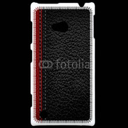Coque Nokia Lumia 720 Effet cuir noir et rouge
