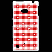 Coque Nokia Lumia 720 Mode vichy rouge avec coeur