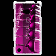 Coque Nokia Lumia 720 Verre de vin sur fond rose