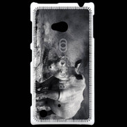 Coque Nokia Lumia 720 Rhinocéros noir et blanc
