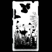 Coque Nokia Lumia 720 Papillon en noir et blanc