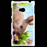 Coque Nokia Lumia 720 Lapin et fleurs