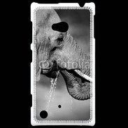 Coque Nokia Lumia 720 Elephant d'Afrique en noir et blanc