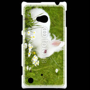 Coque Nokia Lumia 720 Lapin blanc dans l'herbe