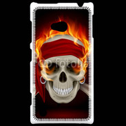 Coque Nokia Lumia 720 Tête de mort en flamme