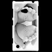 Coque Nokia Lumia 720 Pieds de bébé noir et blanc