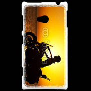 Coque Nokia Lumia 720 Femme biker au couché de soleil