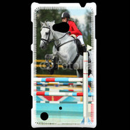 Coque Nokia Lumia 720 Jumping Equitation cheval gris